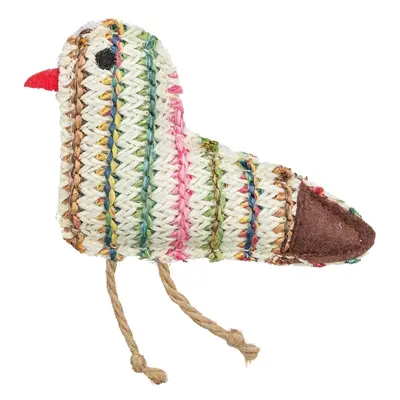 Trixie kattenspeeltje vogel met kattenkruid gemeleerde kleuren 11 cm
