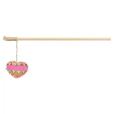 Trixie kattenhengel hart van hout en pluche met catnip 40 cm
