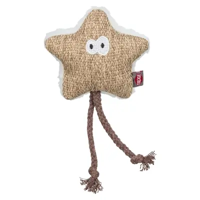 Trixie ster van pluche met catnip 17 cm – wit/beige