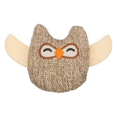 Trixie kattenspeeltje uil stof/pluche met kattenkruid beige 8 cm - Afbeelding 4
