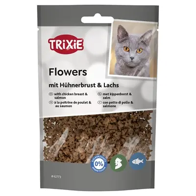 Trixie Flowers kattensnack kippenborst en zalm 50 g – zacht - Afbeelding 6
