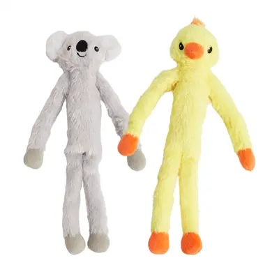 Fofos hondenspeelgoed eend en koala 29 x 8 x 4 cm – set van 2, pluche