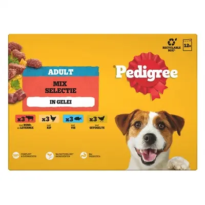 Pedigree hondenvoer Favourites maaltijdzakjes gelei 12 x 100 g