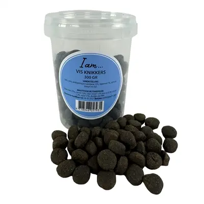 I Am hondensnack Vis Knikkers 300 g – knapperig, met zalm en kabeljauw - Afbeelding 6