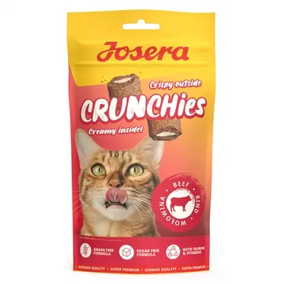 Josera Crunchies Beef kattensnack 60 g – knapperig met romige vulling