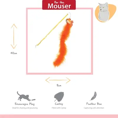 Happy Pet Tabby Patch kattenhengel goudvis oranje 40 x 7,5 cm - Afbeelding 6