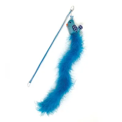 Happy Pet Tabby Patch kattenhengel vogel blauw 40 x 7,5 cm