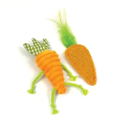 Happy Pet kattenspeeltjes wortels met catnip 14 en 20 cm – set van 2 - Afbeelding 4