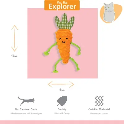 Happy Pet kattenspeeltjes wortels met catnip 14 en 20 cm – set van 2 - Afbeelding 7