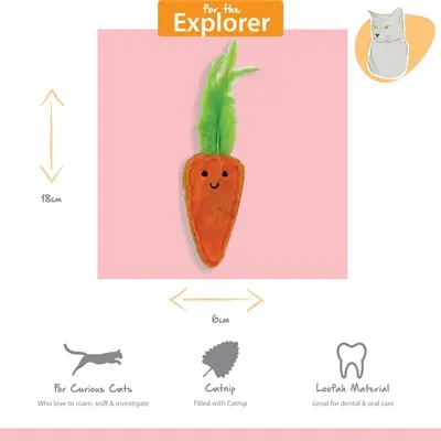 Happy Pet kattenspeeltjes wortels met catnip 14 en 20 cm – set van 2 - Afbeelding 8
