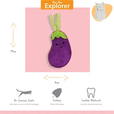 Happy Pet kattenspeeltjes aubergine met catnip 12 en 15 cm – set van 2 - Afbeelding 8
