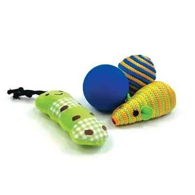 Happy Pet Tabby Patch kattenspeeltjes rups multipack 4 stuks - Afbeelding 5