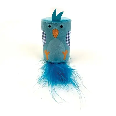 Happy Pet Tabby Patch vogel met ratel en roller blauw 18 x 7 x 7 cm