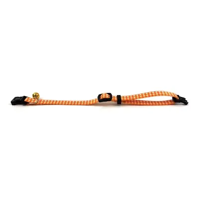 Happy Pet Tabby Patch kattenhalsband ruit oranje 18-30 cm – met bel - Afbeelding 6
