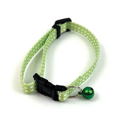 Happy Pet Tabby Patch kattenhalsband ruit groen 18-30 cm – met bel
