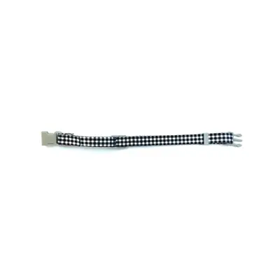 Happy Pet Tabby Patch kattenhalsband ruit zwart 18-30 cm – met bel - Afbeelding 6