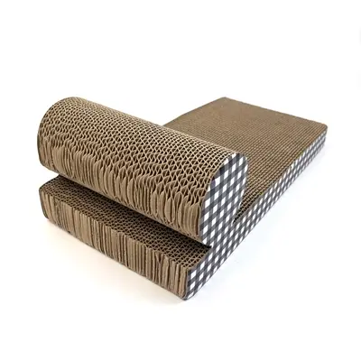 Happy Pet Tabby Patch krabmat chaise lounge van karton 46 x 22 x 14 cm - Afbeelding 4