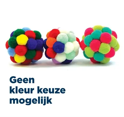Happy Pet Tabby Patch pom pom bal 4,5 cm – kattenspeeltje