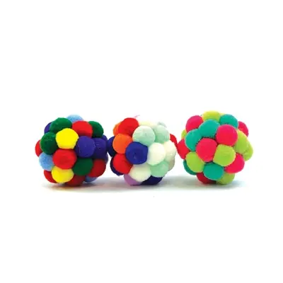 Happy Pet Tabby Patch pom pom bal 4,5 cm – kattenspeeltje - Afbeelding 2