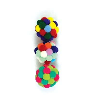Happy Pet Tabby Patch pom pom bal 4,5 cm – kattenspeeltje - Afbeelding 4