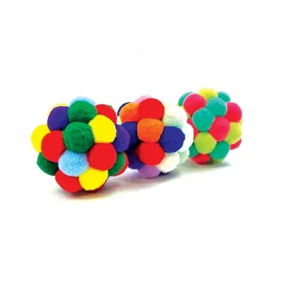 Happy Pet Tabby Patch pom pom bal 4,5 cm – kattenspeeltje - Afbeelding 5