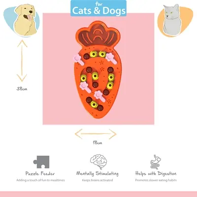 Happy Pet Tabby Patch wortel puzzelspeelgoed voor katten 28 x 18 x 4 cm - Afbeelding 5