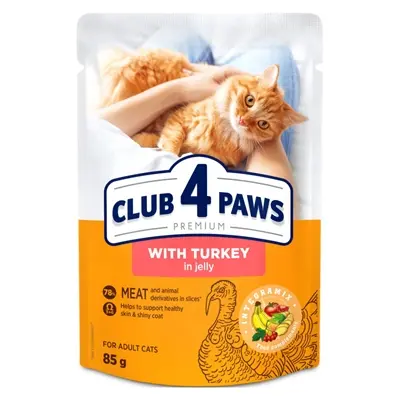 Club 4 Paws kattenvoer Premium Adult kalkoen in gelei 24 x 85 g - Afbeelding 4