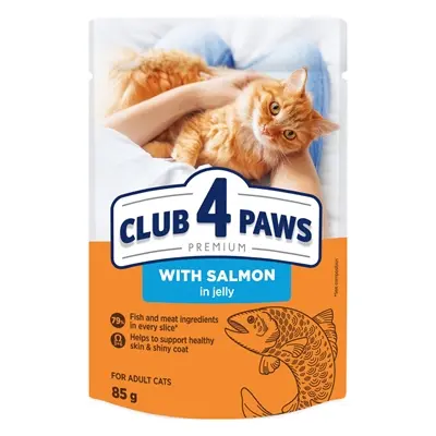 Club 4 Paws kattenvoer Premium Adult zalm in gelei 24 x 85 g - Afbeelding 4