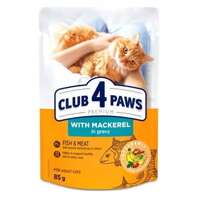 Club 4 Paws kattenvoer Premium Adult makreel in jus 24 x 85 g - Afbeelding 4