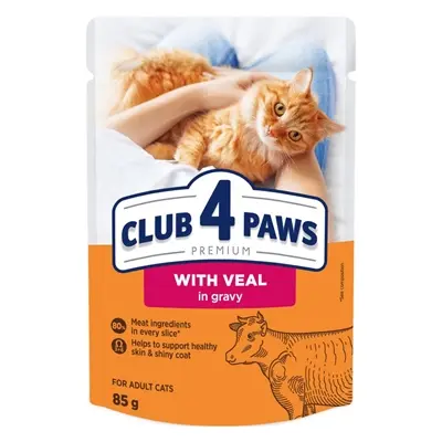 Club 4 Paws kattenvoer Premium Adult kalfsvlees in jus 24 x 85 g - Afbeelding 4