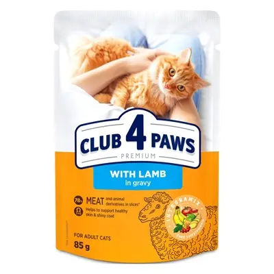 Club 4 Paws kattenvoer Premium Adult lam in jus 24 x 85 g - Afbeelding 4