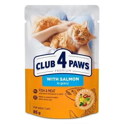 Club 4 Paws kattenvoer Premium Adult zalm in saus 24 x 85 g - Afbeelding 4
