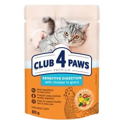 Club 4 Paws kattenvoer Premium Adult Sensitive Digestion kip 24 x 80 g - Afbeelding 4