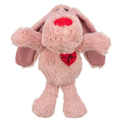 Trixie pluche hondenspeeltje hond met hart roze 28 cm