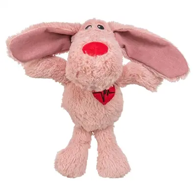 Trixie pluche hondenspeeltje hond met hart roze 28 cm - Afbeelding 6