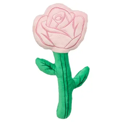 Trixie pluche roos roze 30 cm – hondenspeeltje