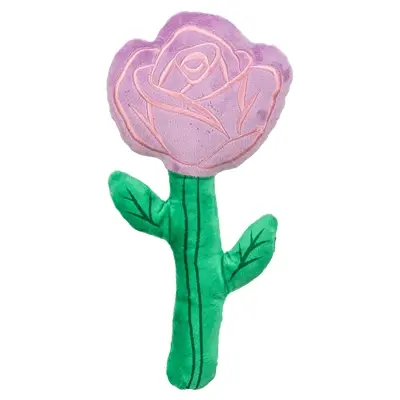 Trixie pluche roos paars 30 cm – hondenspeeltje