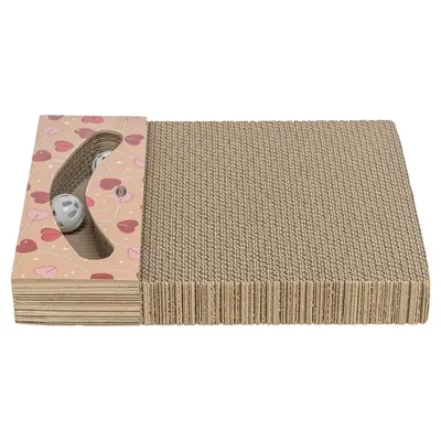 Trixie krabplank Hartjes met ballen abrikoos rechthoekig 38 x 30 x 5 cm