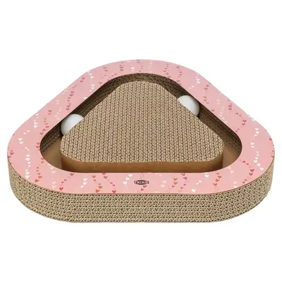 Trixie krabplank Hartjes met ballen zalm driehoekig 36 x 36 x 5 cm - Afbeelding 4