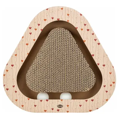 Trixie krabplank Hartjes met ballen abrikoos driehoekig 36 x 36 x 5 cm