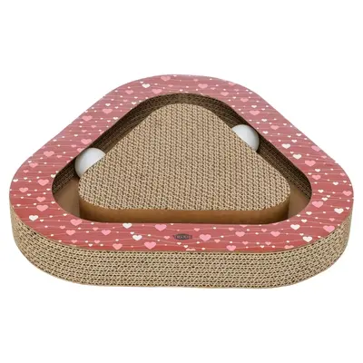 Trixie krabplank Hartjes met ballen rood driehoekig 36 x 36 x 5 cm - Afbeelding 4
