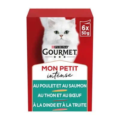 Gourmet Mon Petit Duo vlees en vis kattenvoer 6 x 50 g