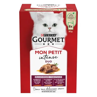 Gourmet Mon Petit Duo Vlees 6 x 50 g – natvoer voor katten