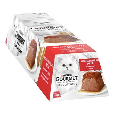 Gourmet Revelations kattenvoer mousse met rund 4 x 57 g – kuipjes