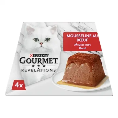 Gourmet Revelations kattenvoer mousse met rund 4 x 57 g – kuipjes - Afbeelding 5
