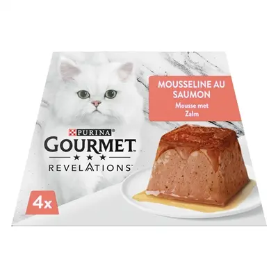 Gourmet Revelations kattenvoer mousse met zalm 4 x 57 g - Afbeelding 4