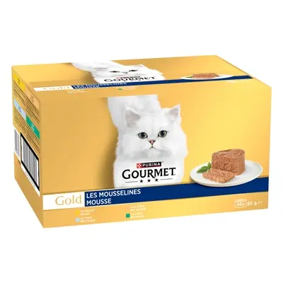 Gourmet Gold kattenvoer Mousse 48 x 85 g – kip, tonijn, kalkoen, konijn - Afbeelding 4