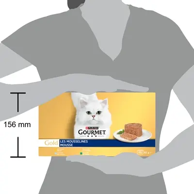 Gourmet Gold kattenvoer Mousse 48 x 85 g – kip, tonijn, kalkoen, konijn - Afbeelding 5