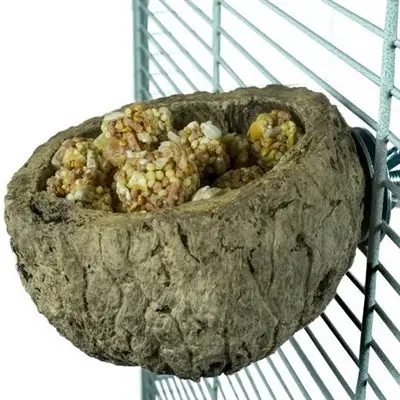 Back Zoo Nature voerbak Discovery Bowl 10 cm – natuurlijke kom, papegaaien - Afbeelding 5
