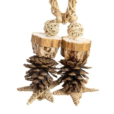 Back Zoo Nature vogelspeeltje Forest Ring 22 x 10 x 6 cm – zeegras - Afbeelding 5